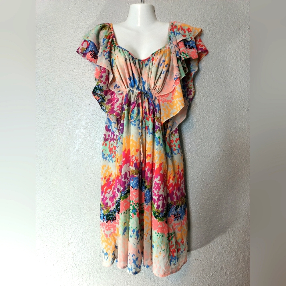 H&M Garden Whimsy Dress Size:12 *Pre-owned*